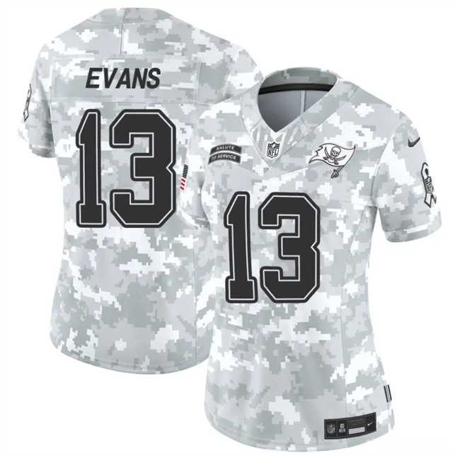 Women%27s Tampa Bay Buccaneers #13 Mike Evans 2024 F.U.S.E Arctic Camo Salute To Service Limited Stitched Jersey Dzhi->tampa bay buccaneers->NFL Jersey